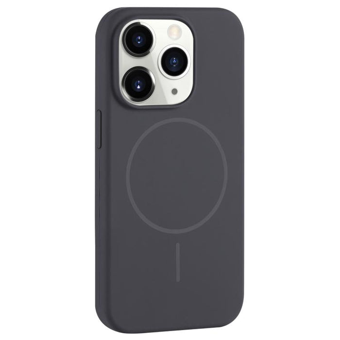 Funda para teléfono de silicona líquida con orificio grande y MagSafe que cubre completamente la cámara., For iPhone 11 Pro