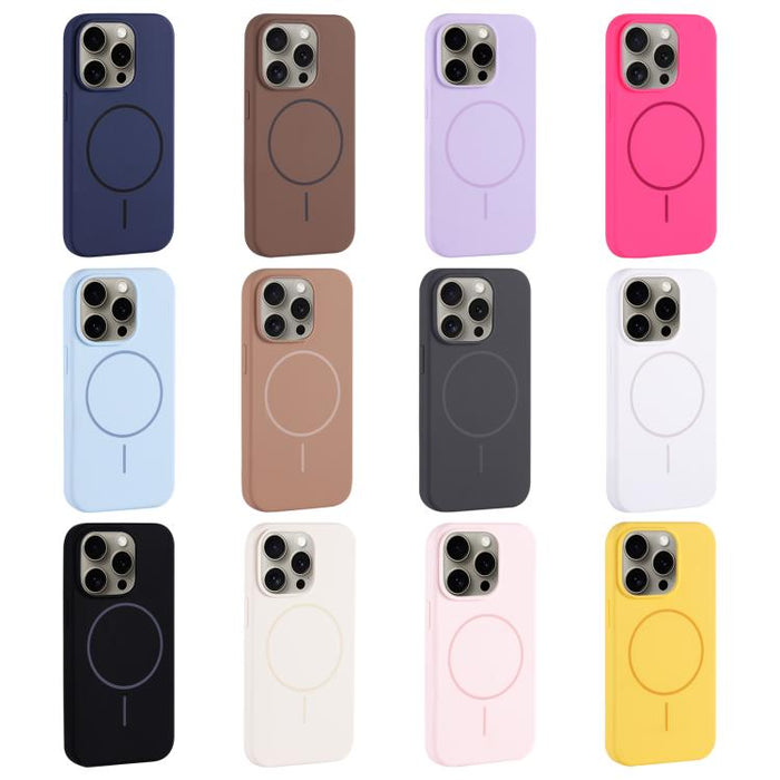 Large Hole Camera MagSafe Liquid Silicone Full Coverage Phone Case, For iPhone 14 Plus, For iPhone 14, For iPhone 14 Pro, For iPhone 14 Pro Max, For iPhone 13 Pro Max, For iPhone 13 Pro, For iPhone 13, For iPhone 12