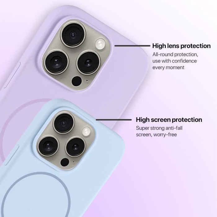 Large Hole Camera MagSafe Liquid Silicone Full Coverage Phone Case, For iPhone 14 Plus, For iPhone 14, For iPhone 14 Pro, For iPhone 14 Pro Max, For iPhone 13 Pro Max, For iPhone 13 Pro, For iPhone 13, For iPhone 12