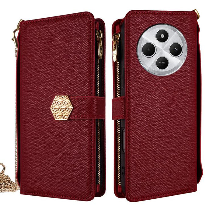 Funda para teléfono de cuero con textura cruzada y asa cruzada, For Redmi A7 Pro 171mm / Poco C85x 5G, For Redmi Turbo 5 Max 5G / Poco X8 Pro Max 5G, For Redmi Turbo 5 5G / Poco X8 Pro 5G, For Redmi K90 Pro Max 5G / Poco F8 Ultra                       ...