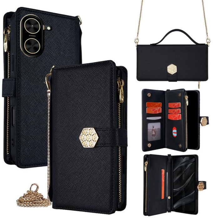 Funda para teléfono de cuero con textura cruzada y asa cruzada, For Redmi A7 Pro 171mm / Poco C85x 5G, For Redmi Turbo 5 Max 5G / Poco X8 Pro Max 5G, For Redmi Turbo 5 5G / Poco X8 Pro 5G, For Redmi K90 Pro Max 5G / Poco F8 Ultra                       ...