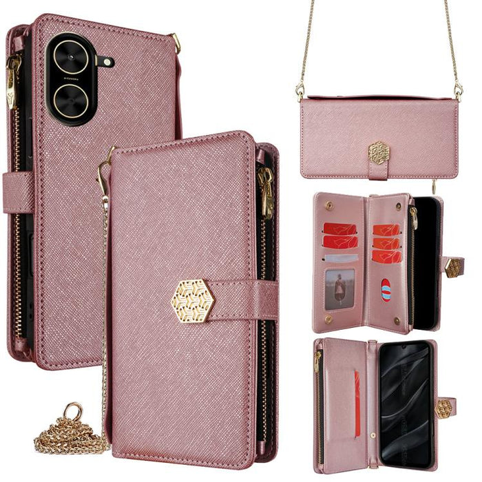 Funda para teléfono de cuero con textura cruzada y asa cruzada, For Redmi A7 Pro 171mm / Poco C85x 5G, For Redmi Turbo 5 Max 5G / Poco X8 Pro Max 5G, For Redmi Turbo 5 5G / Poco X8 Pro 5G, For Redmi K90 Pro Max 5G / Poco F8 Ultra                       ...