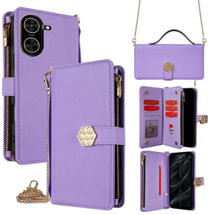 Funda para teléfono de cuero con textura cruzada y asa cruzada, For Redmi A7 Pro 171mm / Poco C85x 5G, For Redmi Turbo 5 Max 5G / Poco X8 Pro Max 5G, For Redmi Turbo 5 5G / Poco X8 Pro 5G, For Redmi K90 Pro Max 5G / Poco F8 Ultra                       ...
