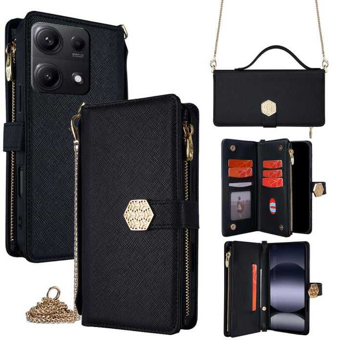 Funda para teléfono de cuero con textura cruzada y asa cruzada, For Redmi A7 Pro 171mm / Poco C85x 5G, For Redmi Turbo 5 Max 5G / Poco X8 Pro Max 5G, For Redmi Turbo 5 5G / Poco X8 Pro 5G, For Redmi K90 Pro Max 5G / Poco F8 Ultra                       ...