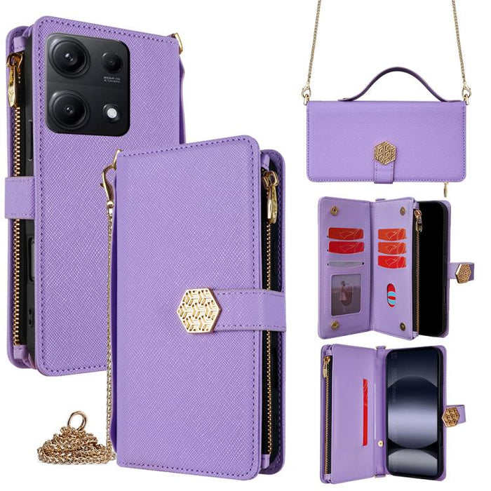 Funda para teléfono de cuero con textura cruzada y asa cruzada, For Redmi A7 Pro 171mm / Poco C85x 5G, For Redmi Turbo 5 Max 5G / Poco X8 Pro Max 5G, For Redmi Turbo 5 5G / Poco X8 Pro 5G, For Redmi K90 Pro Max 5G / Poco F8 Ultra                       ...