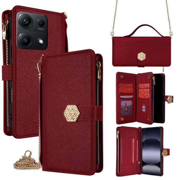 Funda para teléfono de cuero con textura cruzada y asa cruzada, For Redmi A7 Pro 171mm / Poco C85x 5G, For Redmi Turbo 5 Max 5G / Poco X8 Pro Max 5G, For Redmi Turbo 5 5G / Poco X8 Pro 5G, For Redmi K90 Pro Max 5G / Poco F8 Ultra                       ...