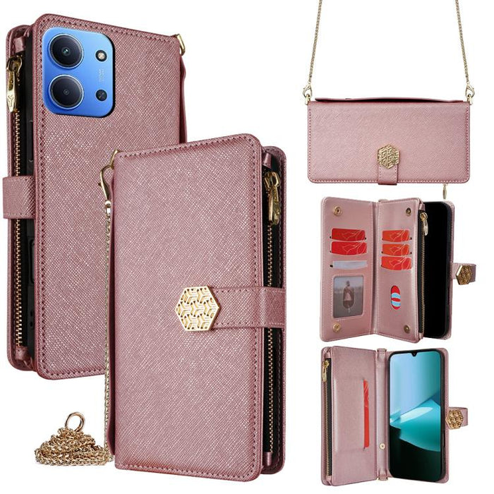 Funda para teléfono de cuero con textura cruzada y asa cruzada, For Redmi A7 Pro 171mm / Poco C85x 5G, For Redmi Turbo 5 Max 5G / Poco X8 Pro Max 5G, For Redmi Turbo 5 5G / Poco X8 Pro 5G, For Redmi K90 Pro Max 5G / Poco F8 Ultra                       ...