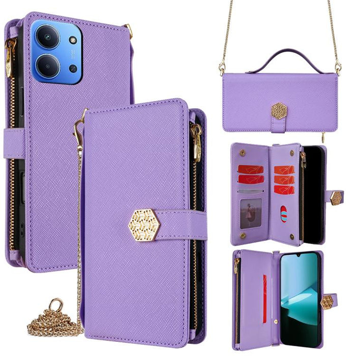 Funda para teléfono de cuero con textura cruzada y asa cruzada, For Redmi A7 Pro 171mm / Poco C85x 5G, For Redmi Turbo 5 Max 5G / Poco X8 Pro Max 5G, For Redmi Turbo 5 5G / Poco X8 Pro 5G, For Redmi K90 Pro Max 5G / Poco F8 Ultra                       ...