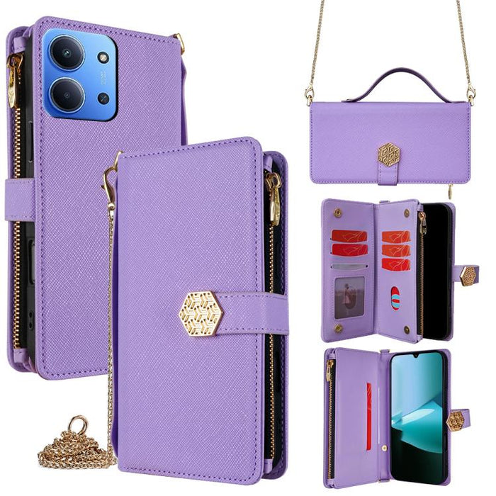 Funda para teléfono de cuero con textura cruzada y asa cruzada, For Redmi A7 Pro 171mm / Poco C85x 5G, For Redmi Turbo 5 Max 5G / Poco X8 Pro Max 5G, For Redmi Turbo 5 5G / Poco X8 Pro 5G, For Redmi K90 Pro Max 5G / Poco F8 Ultra                       ...