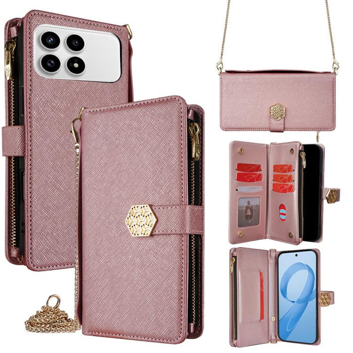Funda para teléfono de cuero con textura cruzada y asa cruzada, For Redmi A7 Pro 171mm / Poco C85x 5G, For Redmi Turbo 5 Max 5G / Poco X8 Pro Max 5G, For Redmi Turbo 5 5G / Poco X8 Pro 5G, For Redmi K90 Pro Max 5G / Poco F8 Ultra                       ...