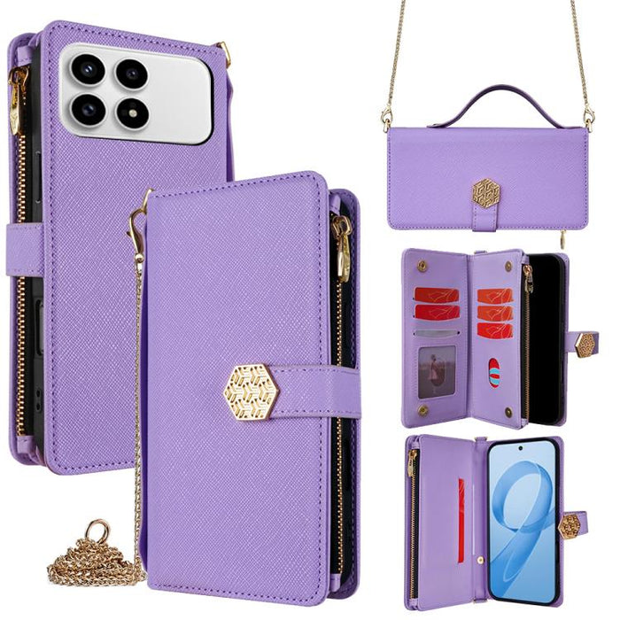 Funda para teléfono de cuero con textura cruzada y asa cruzada, For Redmi A7 Pro 171mm / Poco C85x 5G, For Redmi Turbo 5 Max 5G / Poco X8 Pro Max 5G, For Redmi Turbo 5 5G / Poco X8 Pro 5G, For Redmi K90 Pro Max 5G / Poco F8 Ultra                       ...