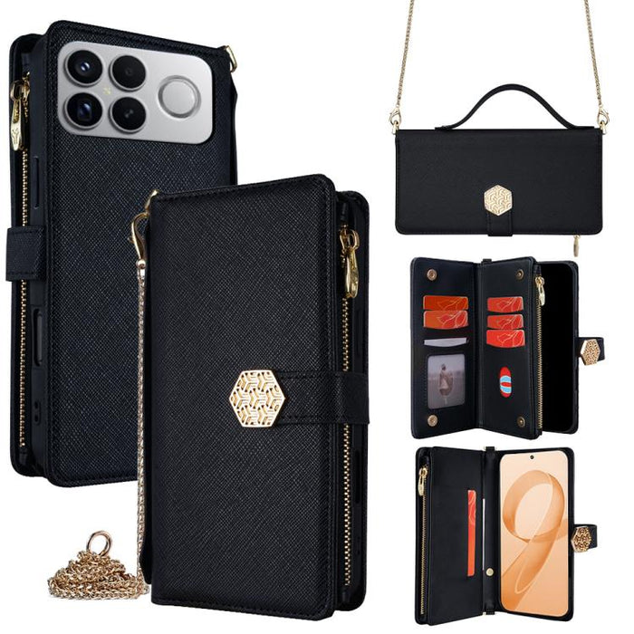 Funda para teléfono de cuero con textura cruzada y asa cruzada, For Redmi A7 Pro 171mm / Poco C85x 5G, For Redmi Turbo 5 Max 5G / Poco X8 Pro Max 5G, For Redmi Turbo 5 5G / Poco X8 Pro 5G, For Redmi K90 Pro Max 5G / Poco F8 Ultra                       ...