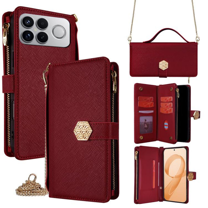 Funda para teléfono de cuero con textura cruzada y asa cruzada, For Redmi A7 Pro 171mm / Poco C85x 5G, For Redmi Turbo 5 Max 5G / Poco X8 Pro Max 5G, For Redmi Turbo 5 5G / Poco X8 Pro 5G, For Redmi K90 Pro Max 5G / Poco F8 Ultra                       ...