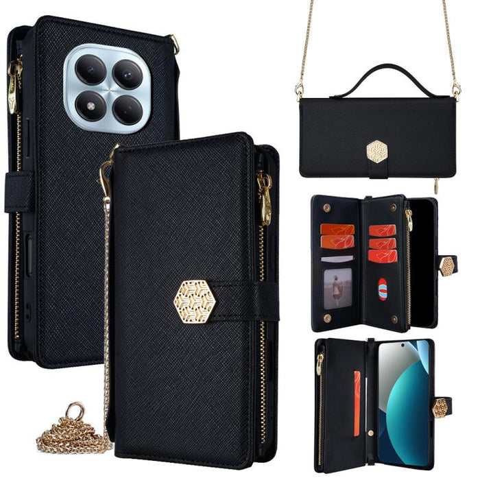 Funda para teléfono de cuero con textura cruzada y asa cruzada, For Redmi A7 Pro 171mm / Poco C85x 5G, For Redmi Turbo 5 Max 5G / Poco X8 Pro Max 5G, For Redmi Turbo 5 5G / Poco X8 Pro 5G, For Redmi K90 Pro Max 5G / Poco F8 Ultra                       ...