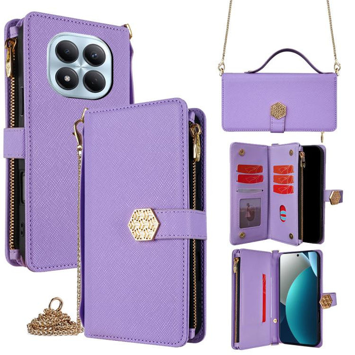 Funda para teléfono de cuero con textura cruzada y asa cruzada, For Redmi A7 Pro 171mm / Poco C85x 5G, For Redmi Turbo 5 Max 5G / Poco X8 Pro Max 5G, For Redmi Turbo 5 5G / Poco X8 Pro 5G, For Redmi K90 Pro Max 5G / Poco F8 Ultra                       ...