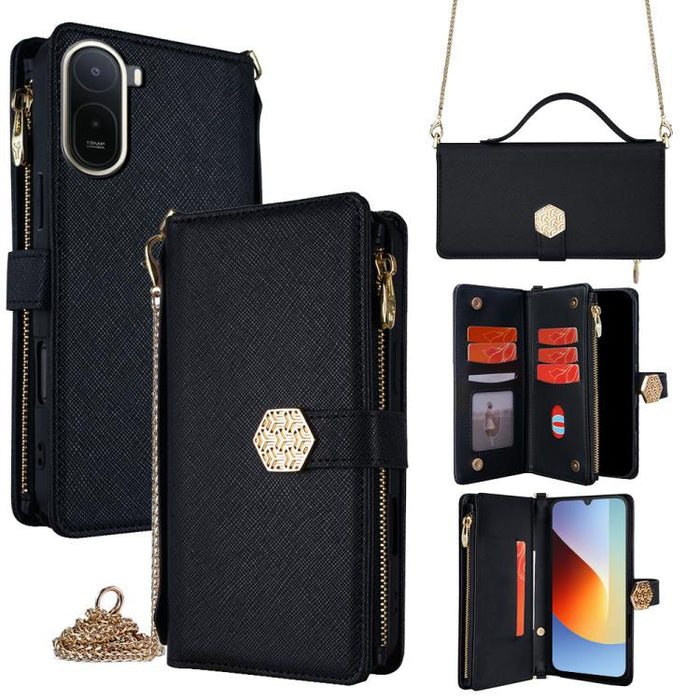 Funda para teléfono de cuero con textura cruzada y asa cruzada, For Redmi A7 Pro 171mm / Poco C85x 5G, For Redmi Turbo 5 Max 5G / Poco X8 Pro Max 5G, For Redmi Turbo 5 5G / Poco X8 Pro 5G, For Redmi K90 Pro Max 5G / Poco F8 Ultra                       ...