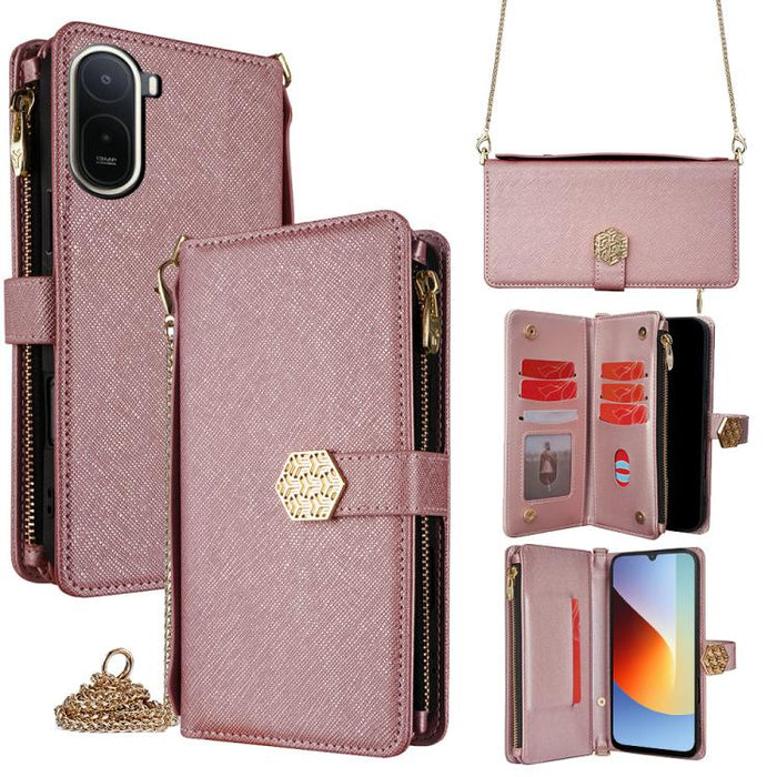 Funda para teléfono de cuero con textura cruzada y asa cruzada, For Redmi A7 Pro 171mm / Poco C85x 5G, For Redmi Turbo 5 Max 5G / Poco X8 Pro Max 5G, For Redmi Turbo 5 5G / Poco X8 Pro 5G, For Redmi K90 Pro Max 5G / Poco F8 Ultra                       ...