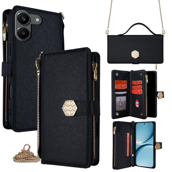Funda para teléfono de cuero con textura cruzada y asa cruzada, For Redmi A7 Pro 171mm / Poco C85x 5G, For Redmi Turbo 5 Max 5G / Poco X8 Pro Max 5G, For Redmi Turbo 5 5G / Poco X8 Pro 5G, For Redmi K90 Pro Max 5G / Poco F8 Ultra                       ...