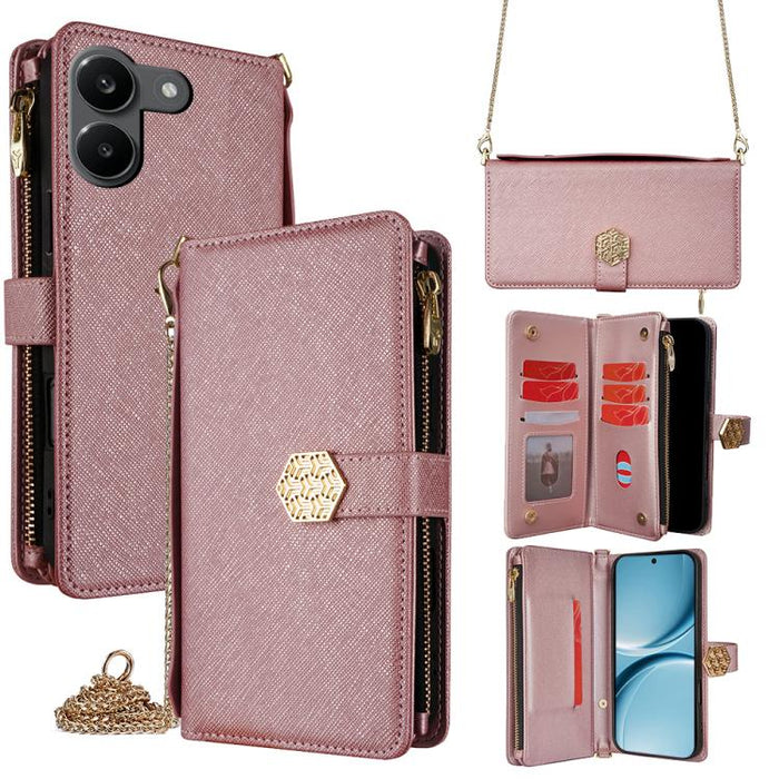 Funda para teléfono de cuero con textura cruzada y asa cruzada, For Redmi A7 Pro 171mm / Poco C85x 5G, For Redmi Turbo 5 Max 5G / Poco X8 Pro Max 5G, For Redmi Turbo 5 5G / Poco X8 Pro 5G, For Redmi K90 Pro Max 5G / Poco F8 Ultra                       ...