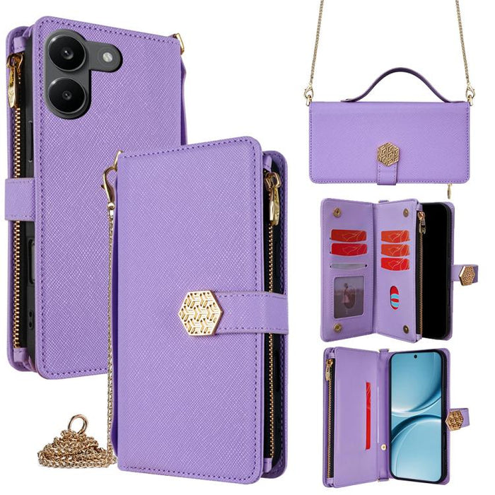 Funda para teléfono de cuero con textura cruzada y asa cruzada, For Redmi A7 Pro 171mm / Poco C85x 5G, For Redmi Turbo 5 Max 5G / Poco X8 Pro Max 5G, For Redmi Turbo 5 5G / Poco X8 Pro 5G, For Redmi K90 Pro Max 5G / Poco F8 Ultra                       ...