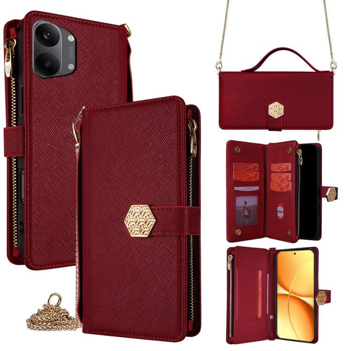 Funda para teléfono de cuero con textura cruzada y asa cruzada, For Redmi A7 Pro 171mm / Poco C85x 5G, For Redmi Turbo 5 Max 5G / Poco X8 Pro Max 5G, For Redmi Turbo 5 5G / Poco X8 Pro 5G, For Redmi K90 Pro Max 5G / Poco F8 Ultra                       ...