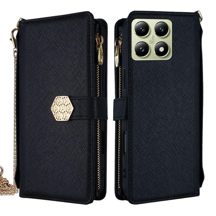 Funda para teléfono de cuero con textura cruzada y asa cruzada, For Xiaomi 17 Ultra, For Xiaomi 17 Pro Max, For Xiaomi 17 Pro, For Xiaomi 17, For Xiaomi Civi 5 Pro 5G, For Xiaomi 15 Ultra, For Xiaomi 14T Pro 5G, For Xiaomi 14T 5G