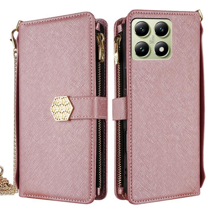 Funda para teléfono de cuero con textura cruzada y asa cruzada, For Xiaomi 17 Ultra, For Xiaomi 17 Pro Max, For Xiaomi 17 Pro, For Xiaomi 17, For Xiaomi Civi 5 Pro 5G, For Xiaomi 15 Ultra, For Xiaomi 14T Pro 5G, For Xiaomi 14T 5G