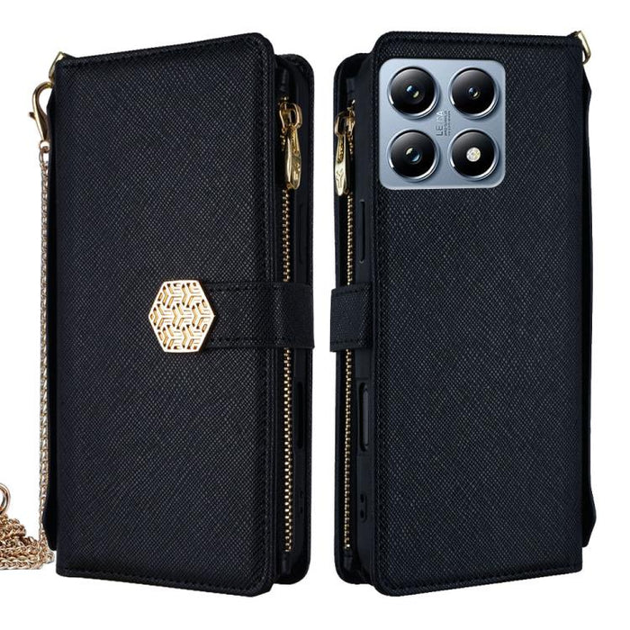 Funda para teléfono de cuero con textura cruzada y asa cruzada, For Xiaomi 17 Ultra, For Xiaomi 17 Pro Max, For Xiaomi 17 Pro, For Xiaomi 17, For Xiaomi Civi 5 Pro 5G, For Xiaomi 15 Ultra, For Xiaomi 14T Pro 5G, For Xiaomi 14T 5G