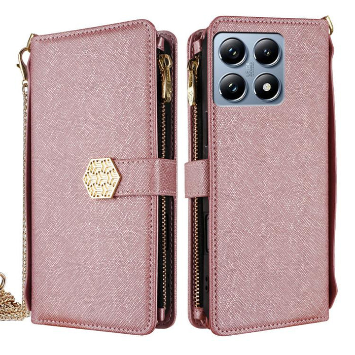 Funda para teléfono de cuero con textura cruzada y asa cruzada, For Xiaomi 17 Ultra, For Xiaomi 17 Pro Max, For Xiaomi 17 Pro, For Xiaomi 17, For Xiaomi Civi 5 Pro 5G, For Xiaomi 15 Ultra, For Xiaomi 14T Pro 5G, For Xiaomi 14T 5G