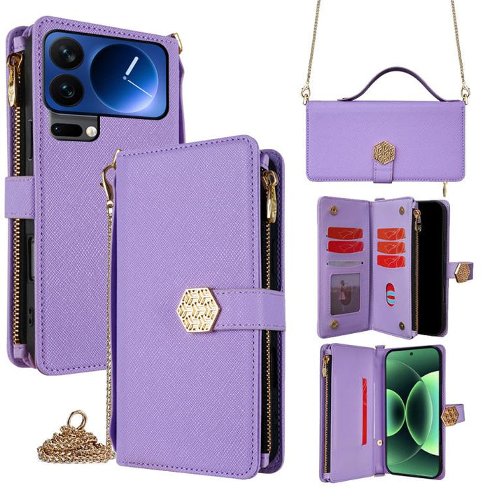 Funda para teléfono de cuero con textura cruzada y asa cruzada, For Xiaomi 17 Ultra, For Xiaomi 17 Pro Max, For Xiaomi 17 Pro, For Xiaomi 17, For Xiaomi Civi 5 Pro 5G, For Xiaomi 15 Ultra, For Xiaomi 14T Pro 5G, For Xiaomi 14T 5G