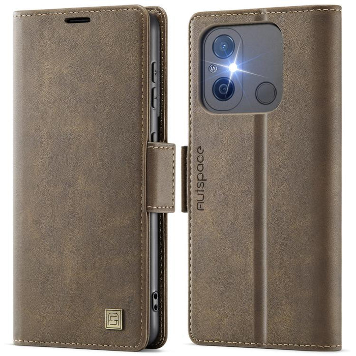 Funda de cuero para teléfono AutSpace A11 con hebilla lateral MagSafe magnética RFID, For Redmi A5 4G 173.3mm, For Redmi Note 14 4G 164.84mm, For Redmi 14C 5G, For Redmi Note 14 Pro 4G, For Redmi Note 14 4G 163.25mm, For Redmi Note 14 Pro 5G           ...