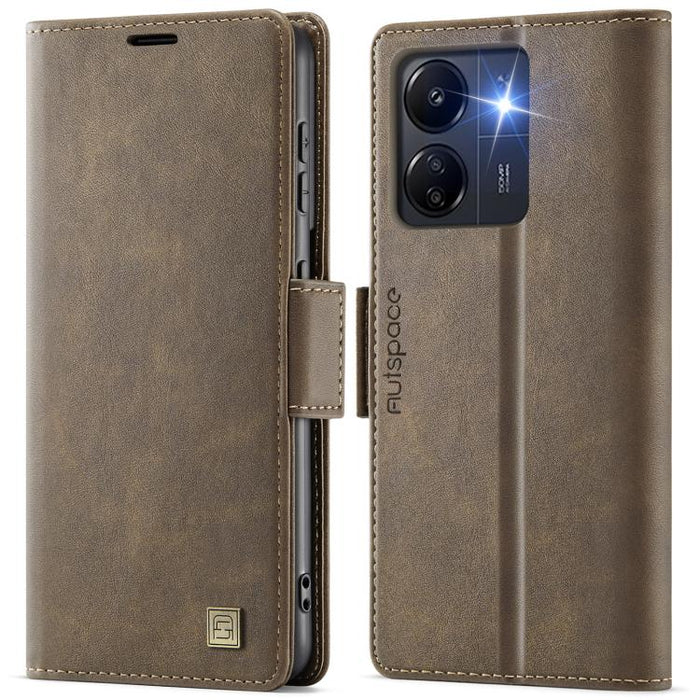 Funda de cuero para teléfono AutSpace A11 con hebilla lateral MagSafe magnética RFID, For Redmi A5 4G 173.3mm, For Redmi Note 14 4G 164.84mm, For Redmi 14C 5G, For Redmi Note 14 Pro 4G, For Redmi Note 14 4G 163.25mm, For Redmi Note 14 Pro 5G           ...