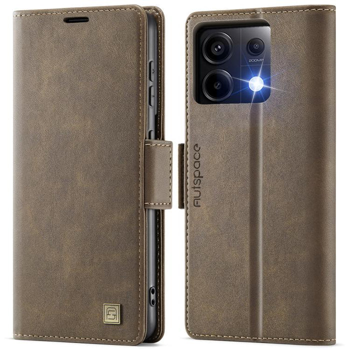 Funda de cuero para teléfono AutSpace A11 con hebilla lateral MagSafe magnética RFID, For Redmi A5 4G 173.3mm, For Redmi Note 14 4G 164.84mm, For Redmi 14C 5G, For Redmi Note 14 Pro 4G, For Redmi Note 14 4G 163.25mm, For Redmi Note 14 Pro 5G           ...