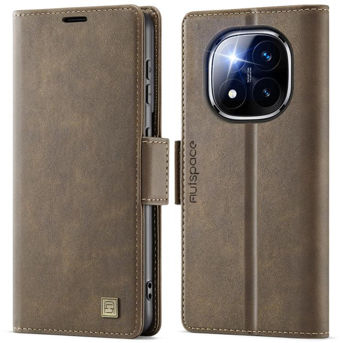 Funda de cuero para teléfono AutSpace A11 con hebilla lateral MagSafe magnética RFID, For Redmi A5 4G 173.3mm, For Redmi Note 14 4G 164.84mm, For Redmi 14C 5G, For Redmi Note 14 Pro 4G, For Redmi Note 14 4G 163.25mm, For Redmi Note 14 Pro 5G           ...