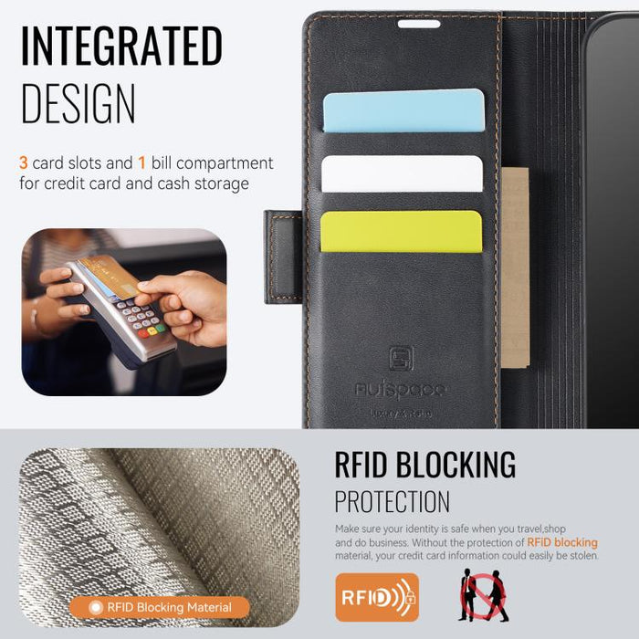 Funda de cuero para teléfono AutSpace A11 con hebilla lateral MagSafe magnética RFID, For Redmi A5 4G 173.3mm, For Redmi Note 14 4G 164.84mm, For Redmi 14C 5G, For Redmi Note 14 Pro 4G, For Redmi Note 14 4G 163.25mm, For Redmi Note 14 Pro 5G           ...