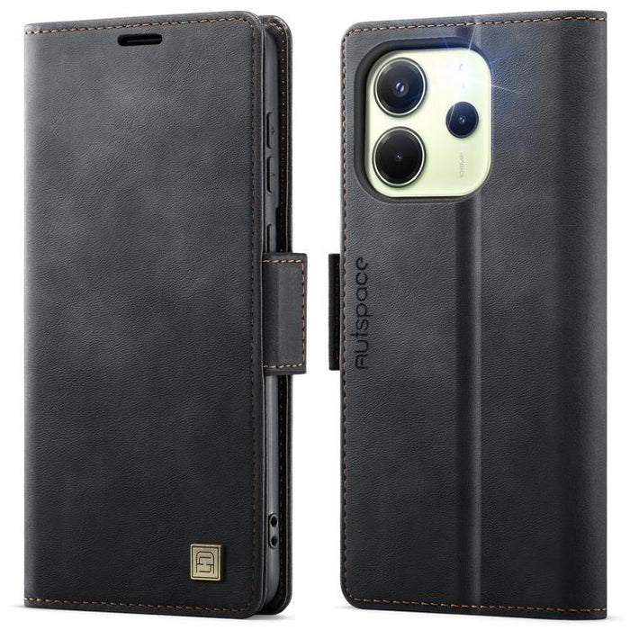 Funda de cuero para teléfono AutSpace A11 con hebilla lateral MagSafe magnética RFID, For Redmi A5 4G 173.3mm, For Redmi Note 14 4G 164.84mm, For Redmi 14C 5G, For Redmi Note 14 Pro 4G, For Redmi Note 14 4G 163.25mm, For Redmi Note 14 Pro 5G           ...