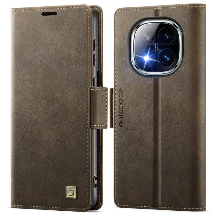 Funda de cuero para teléfono AutSpace A11 con hebilla lateral MagSafe magnética RFID, For Redmi A5 4G 173.3mm, For Redmi Note 14 4G 164.84mm, For Redmi 14C 5G, For Redmi Note 14 Pro 4G, For Redmi Note 14 4G 163.25mm, For Redmi Note 14 Pro 5G           ...