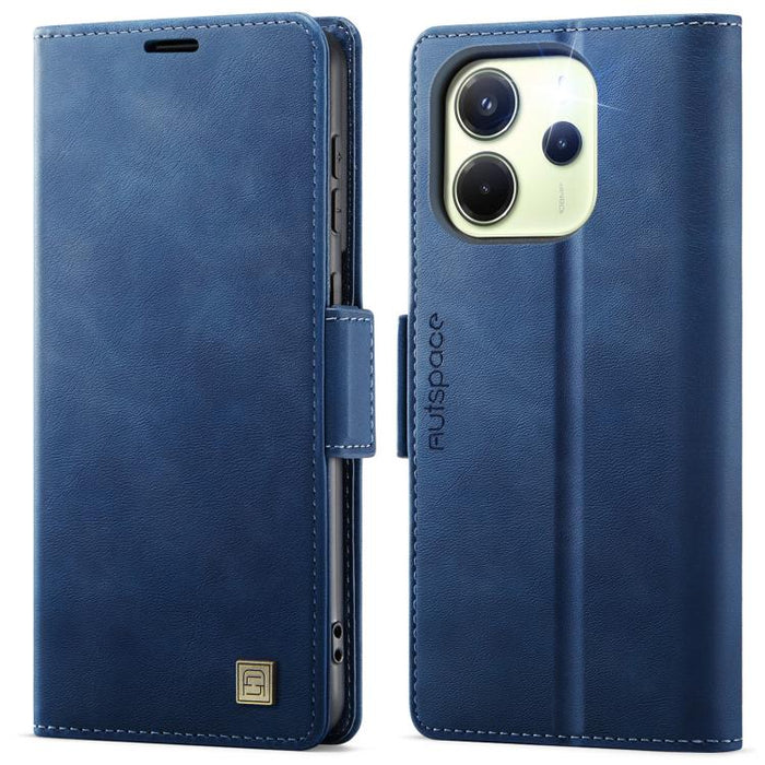 Funda de cuero para teléfono AutSpace A11 con hebilla lateral MagSafe magnética RFID, For Redmi A5 4G 173.3mm, For Redmi Note 14 4G 164.84mm, For Redmi 14C 5G, For Redmi Note 14 Pro 4G, For Redmi Note 14 4G 163.25mm, For Redmi Note 14 Pro 5G           ...