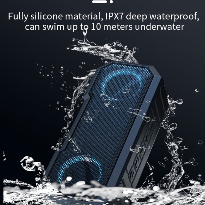 Altavoz Bluetooth inalámbrico X8 Subwoofer de luz de color impermeable IPX7