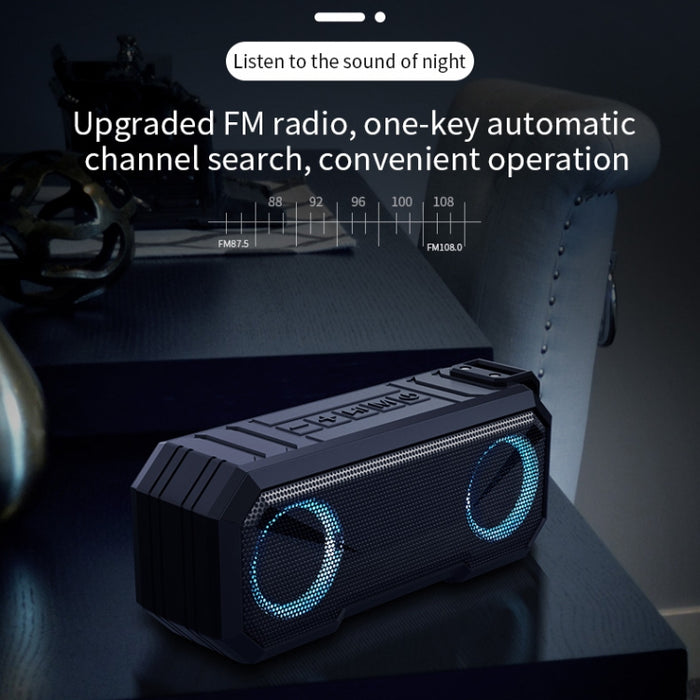 Altavoz Bluetooth inalámbrico X8 Subwoofer de luz de color impermeable IPX7