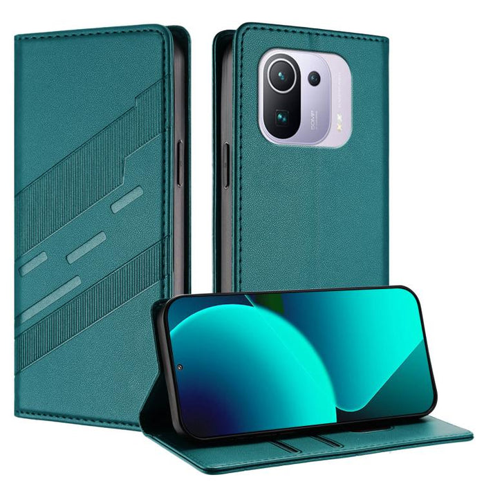 Cartera multifuncional con relieve y funda de cuero estilo retro para teléfono, For Xiaomi Mi 11 Pro
