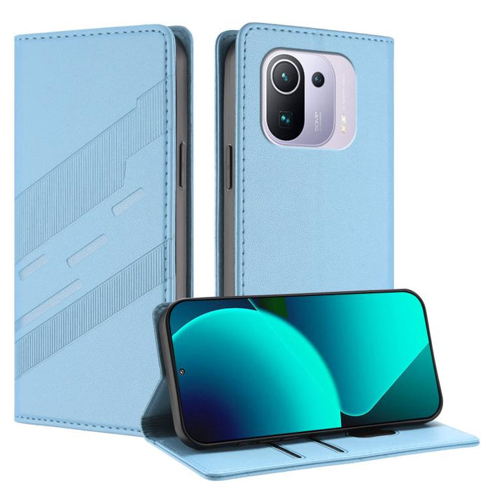 Cartera multifuncional con relieve y funda de cuero estilo retro para teléfono, For Xiaomi Mi 11 Pro