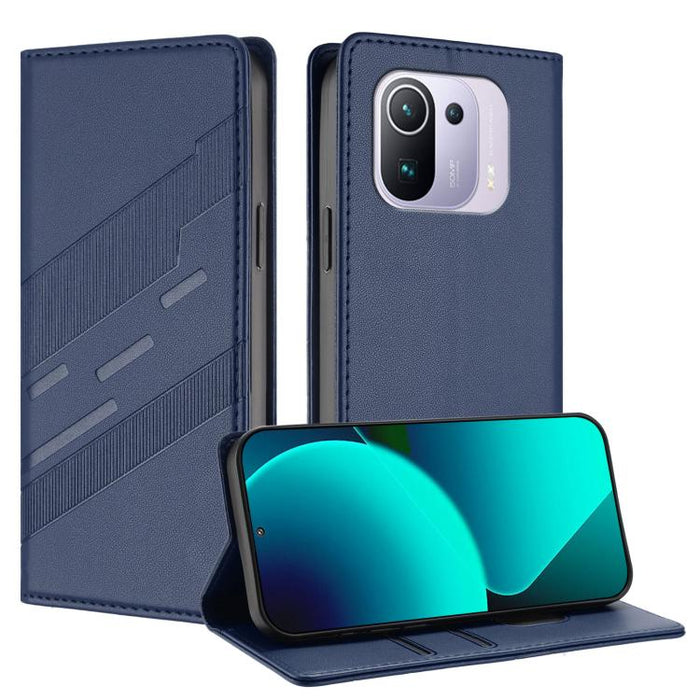 Cartera multifuncional con relieve y funda de cuero estilo retro para teléfono, For Xiaomi Mi 11 Pro