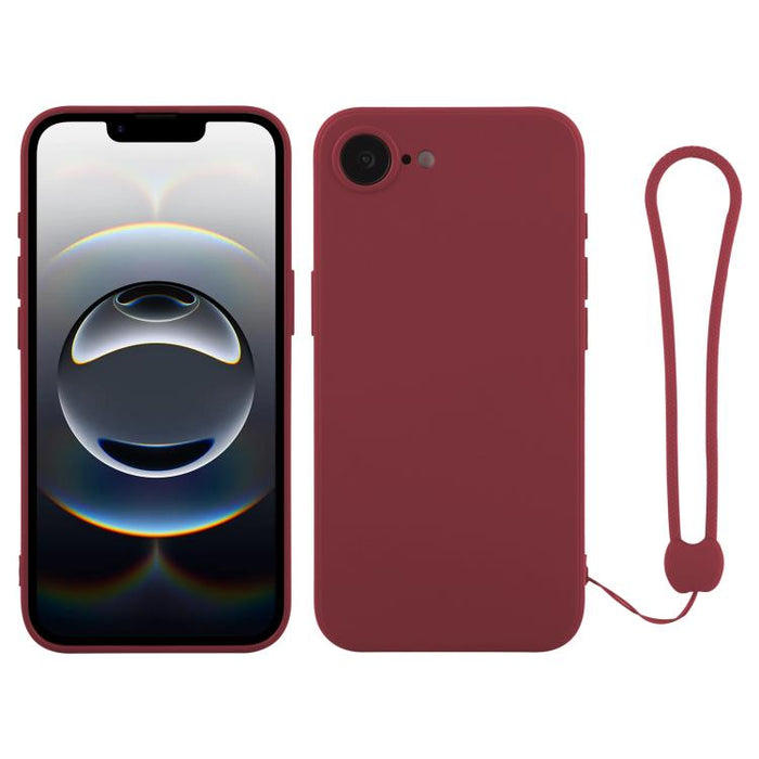 Silicone Phone Case with Wrist Strap, For iPhone 17e / 16e
