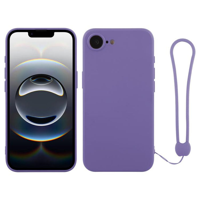 Silicone Phone Case with Wrist Strap, For iPhone 17e / 16e