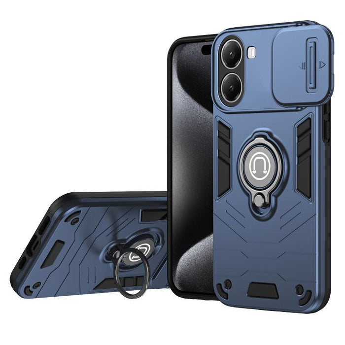 Funda para teléfono Camshield con soporte de anillo, For Redmi 15C 5G / 4G Global 171mm / Poco C85 4G, For Xiaomi 15T Pro 5G, For Xiaomi 15T 5G, For Xiaomi Poco C71 / Redmi A5 4G 171.7mm, For Xiaomi Poco X7 Pro