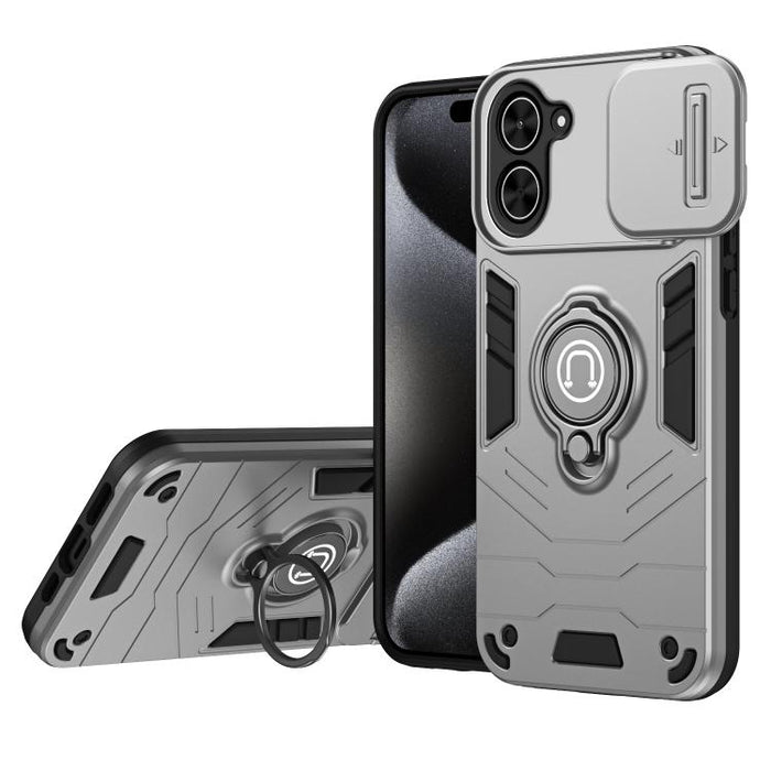 Funda para teléfono Camshield con soporte de anillo, For Redmi 15C 5G / 4G Global 171mm / Poco C85 4G, For Xiaomi 15T Pro 5G, For Xiaomi 15T 5G, For Xiaomi Poco C71 / Redmi A5 4G 171.7mm, For Xiaomi Poco X7 Pro