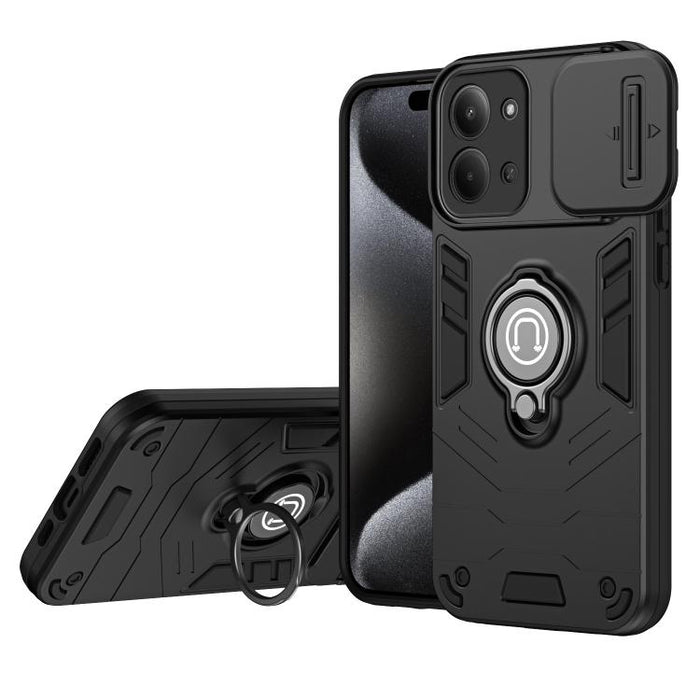 Funda para teléfono Camshield con soporte de anillo, For Redmi 15C 5G / 4G Global 171mm / Poco C85 4G, For Xiaomi 15T Pro 5G, For Xiaomi 15T 5G, For Xiaomi Poco C71 / Redmi A5 4G 171.7mm, For Xiaomi Poco X7 Pro
