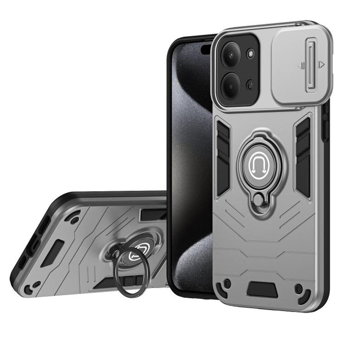 Funda para teléfono Camshield con soporte de anillo, For Redmi 15C 5G / 4G Global 171mm / Poco C85 4G, For Xiaomi 15T Pro 5G, For Xiaomi 15T 5G, For Xiaomi Poco C71 / Redmi A5 4G 171.7mm, For Xiaomi Poco X7 Pro