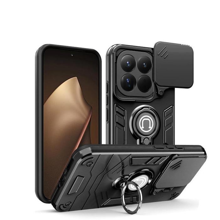 Funda para teléfono Camshield con soporte de anillo, For Redmi 15C 5G / 4G Global 171mm / Poco C85 4G, For Xiaomi 15T Pro 5G, For Xiaomi 15T 5G, For Xiaomi Poco C71 / Redmi A5 4G 171.7mm, For Xiaomi Poco X7 Pro